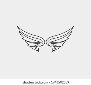 wings vector illustration design icon logo template