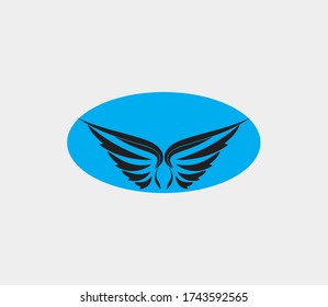 plantilla de icono de diseño de ilustración de vector de alas