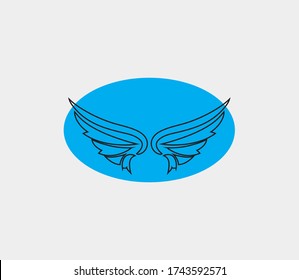 wings vector illustration design icon logo template