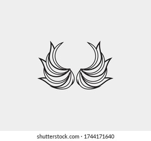 wings vector illustration design icon logo template