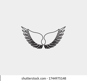 wings vector illustration design icon logo template