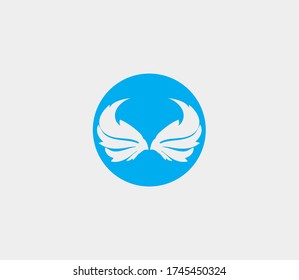 plantilla de icono de diseño de ilustración de vector de alas