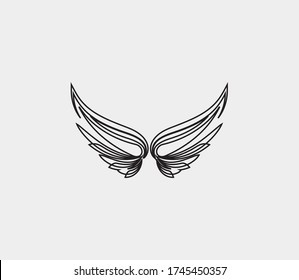 wings vector illustration design icon logo template