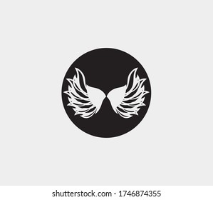 plantilla de icono de diseño de ilustración de vector de alas