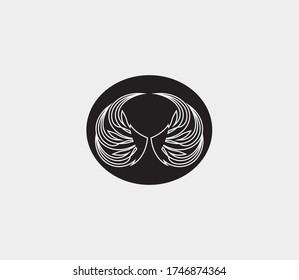 plantilla de icono de diseño de ilustración de vector de alas