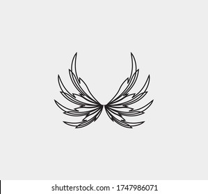 wings vector illustration design icon logo template