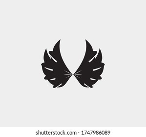 plantilla de icono de diseño de ilustración de vector de alas