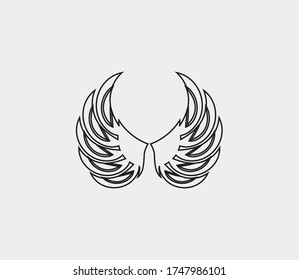 wings vector illustration design icon logo template