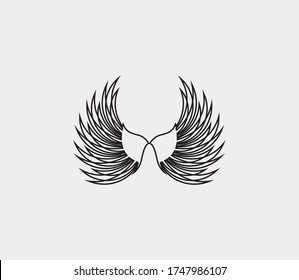 wings vector illustration design icon logo template