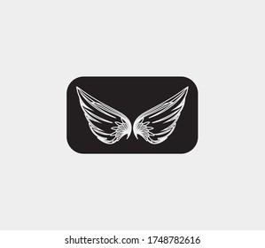 plantilla de icono de diseño de ilustración de vector de alas