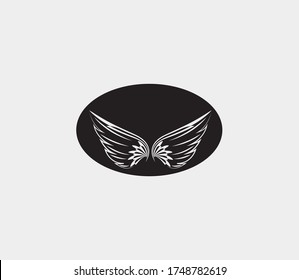 plantilla de icono de diseño de ilustración de vector de alas