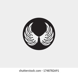 plantilla de icono de diseño de ilustración de vector de alas