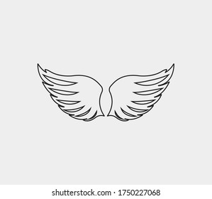 wings vector illustration design icon logo template
