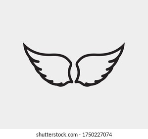 wings vector illustration design icon logo template