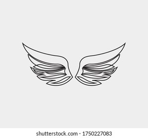 wings vector illustration design icon logo template