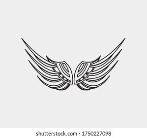 wings vector illustration design icon logo template