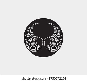 wings vector illustration design icon logo template