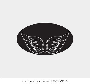 plantilla de icono de diseño de ilustración de vector de alas