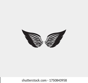 wings vector illustration design icon logo template