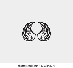 wings vector illustration design icon logo template