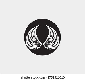 plantilla de icono de diseño de ilustración de vector de alas