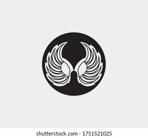 plantilla de icono de diseño de ilustración de vector de alas