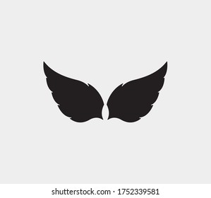plantilla de icono de diseño de ilustración de vector de alas