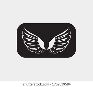 plantilla de icono de diseño de ilustración de vector de alas