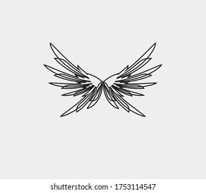 wings vector illustration design icon logo template