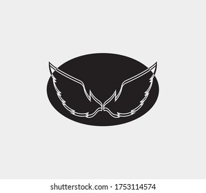 plantilla de icono de diseño de ilustración de vector de alas