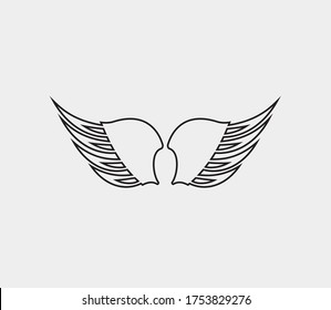 wings vector illustration design icon logo template