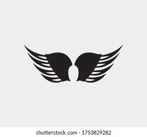 plantilla de icono de diseño de ilustración de vector de alas