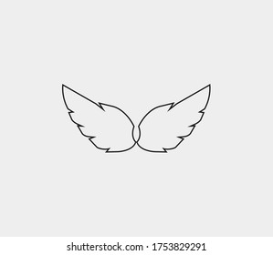 wings vector illustration design icon logo template