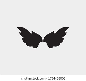 plantilla de icono de diseño de ilustración de vector de alas