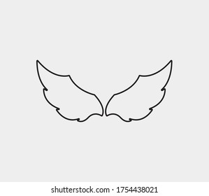 wings vector illustration design icon logo template