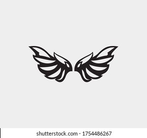 wings vector illustration design icon logo template