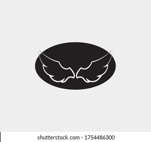 plantilla de icono de diseño de ilustración de vector de alas