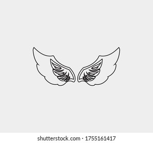 wings vector illustration design icon logo template