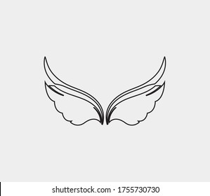 wings vector illustration design icon logo template