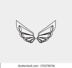 wings vector illustration design icon logo template