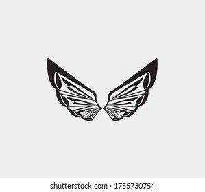 wings vector illustration design icon logo template