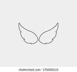 wings vector illustration design icon logo template