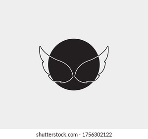 wings vector illustration design icon logo template