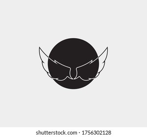 plantilla de icono de diseño de ilustración de vector de alas