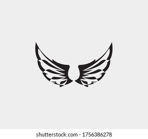 plantilla de icono de diseño de ilustración de vector de alas