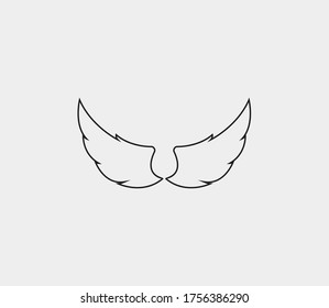 plantilla de icono de diseño de ilustración de vector de alas
