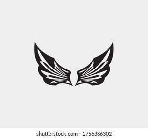 plantilla de icono de diseño de ilustración de vector de alas