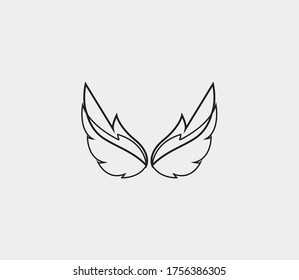 wings vector illustration design icon logo template