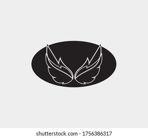 plantilla de icono de diseño de ilustración de vector de alas
