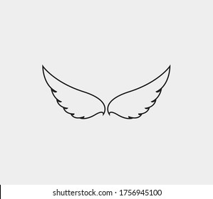 wings vector illustration design icon logo template